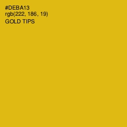 #DEBA13 - Gold Tips Color Image